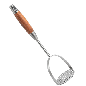 Potatoe Masher Stainless Steel - Heavy Duty Potato Mashed, Professional Integrated Masher for Avocado, Potatoes, Beans, Meat, Vegetables