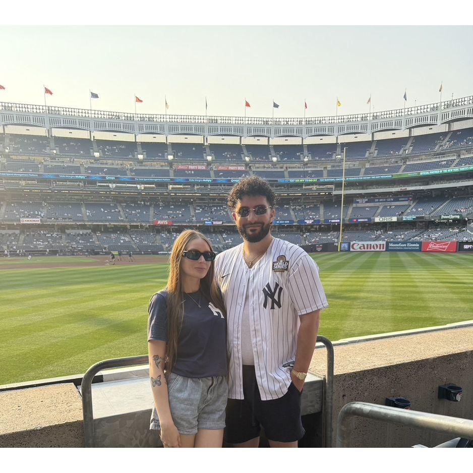 Our first Yankee game (they won!)