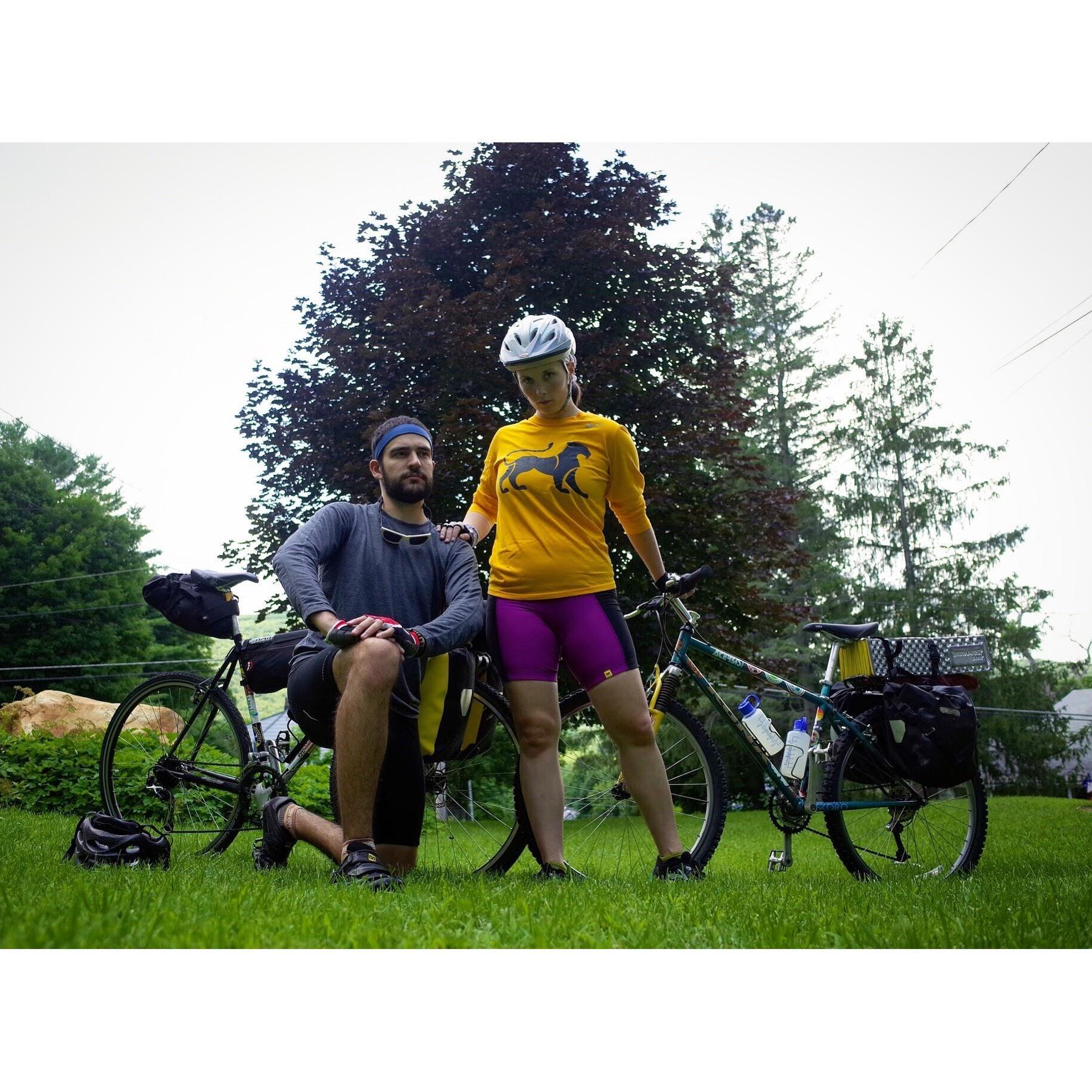 Our first bikepacking trip together! Up Mount Florida.