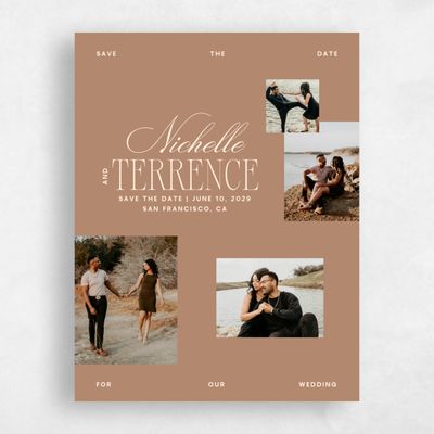 Camel, Brown Wedding Save the Date - Solange Multiphoto