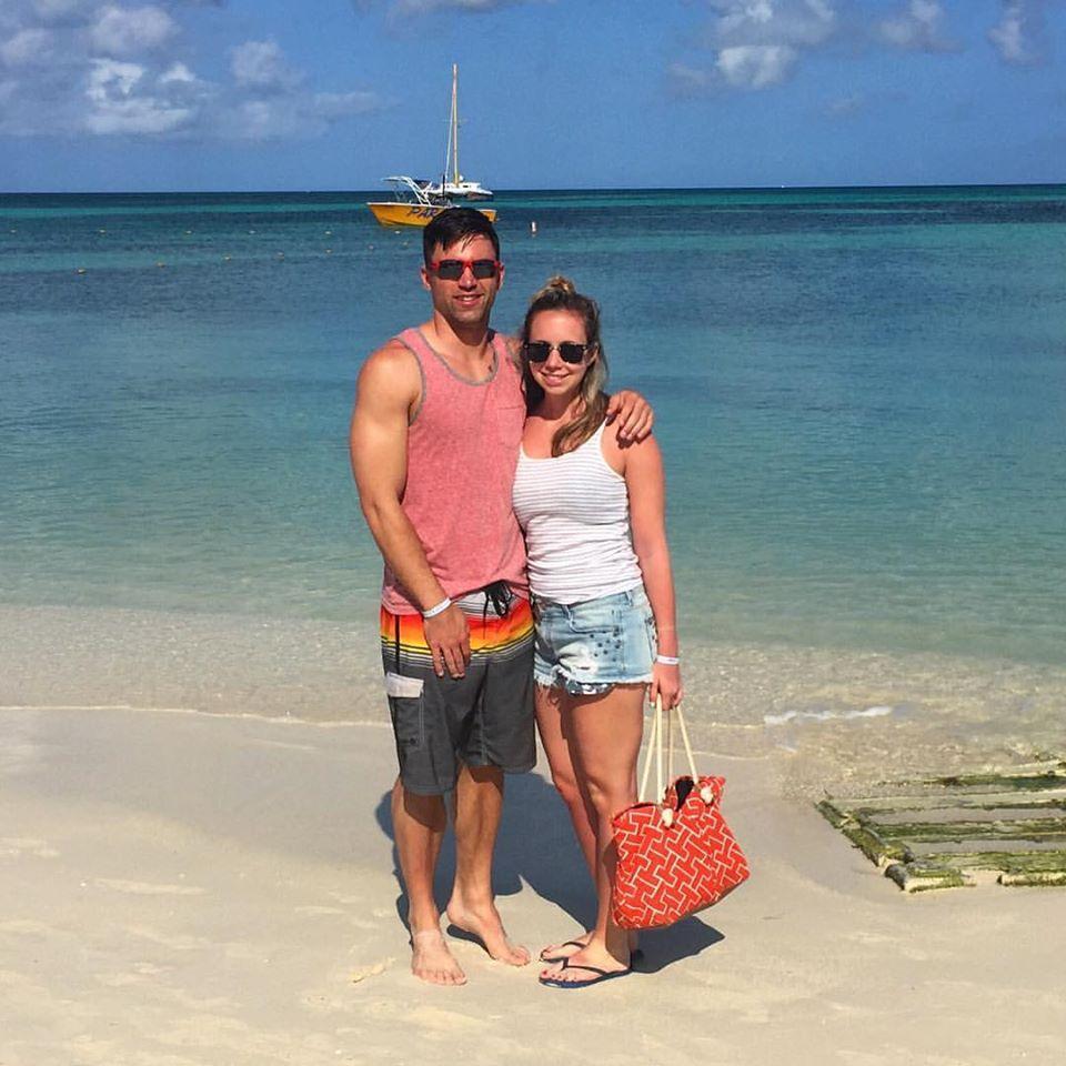 One of our first vacations to Aruba! We can't wait to go back to the Caribbean for our honeymoon at Sandals Grenanda!