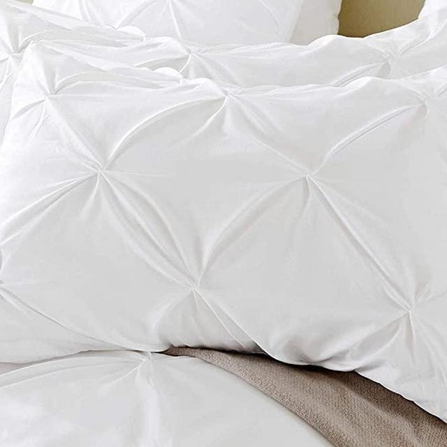 Pinch Pleated King Pillow Shams Set of 2 White - 500 Thread Count 100% Soft Natural Cotton White King Shams 20X36 Pinch Pillow Cover Hotel Class Stich Decorative King Size Bed Pillow Shams