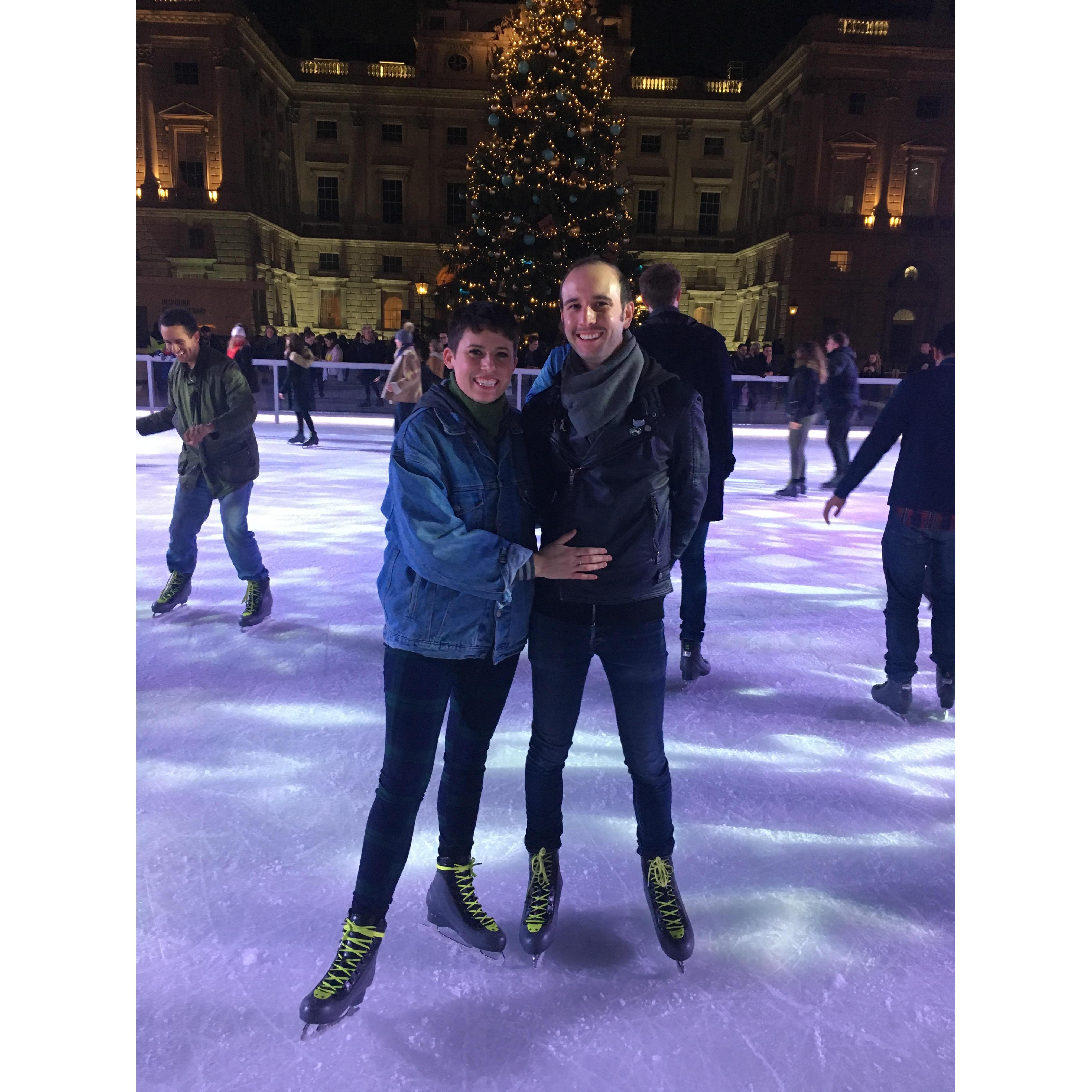 Ice skating in London. xoxo