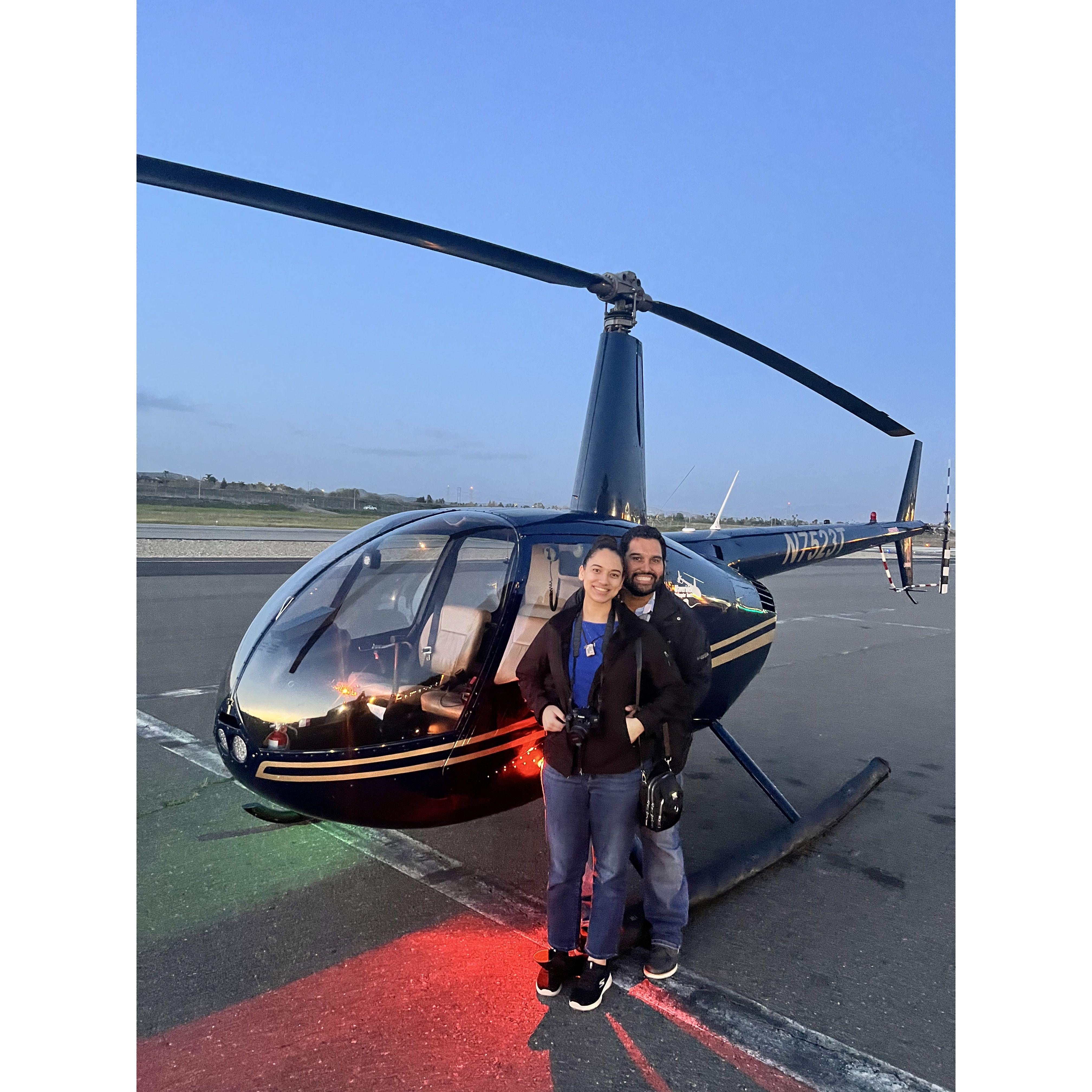 Michael took DeeDee on a helicopter ride for her birthday! It was awesome!