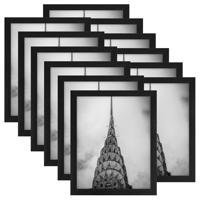 8x10 Picture Frames Black Set of 12 for Wall Gallery Collage Photo Frames or Tabletop Display