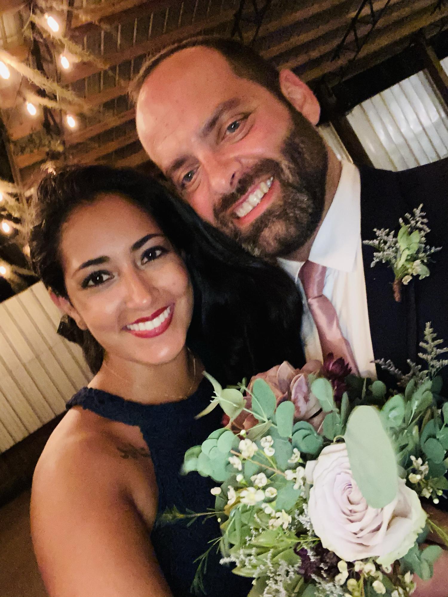 Wedding of Dana and Brian. Antuanett caught the bouquet!!