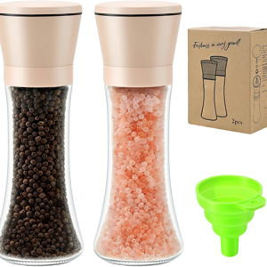 Beige Salt and Pepper Grinder Set of 2