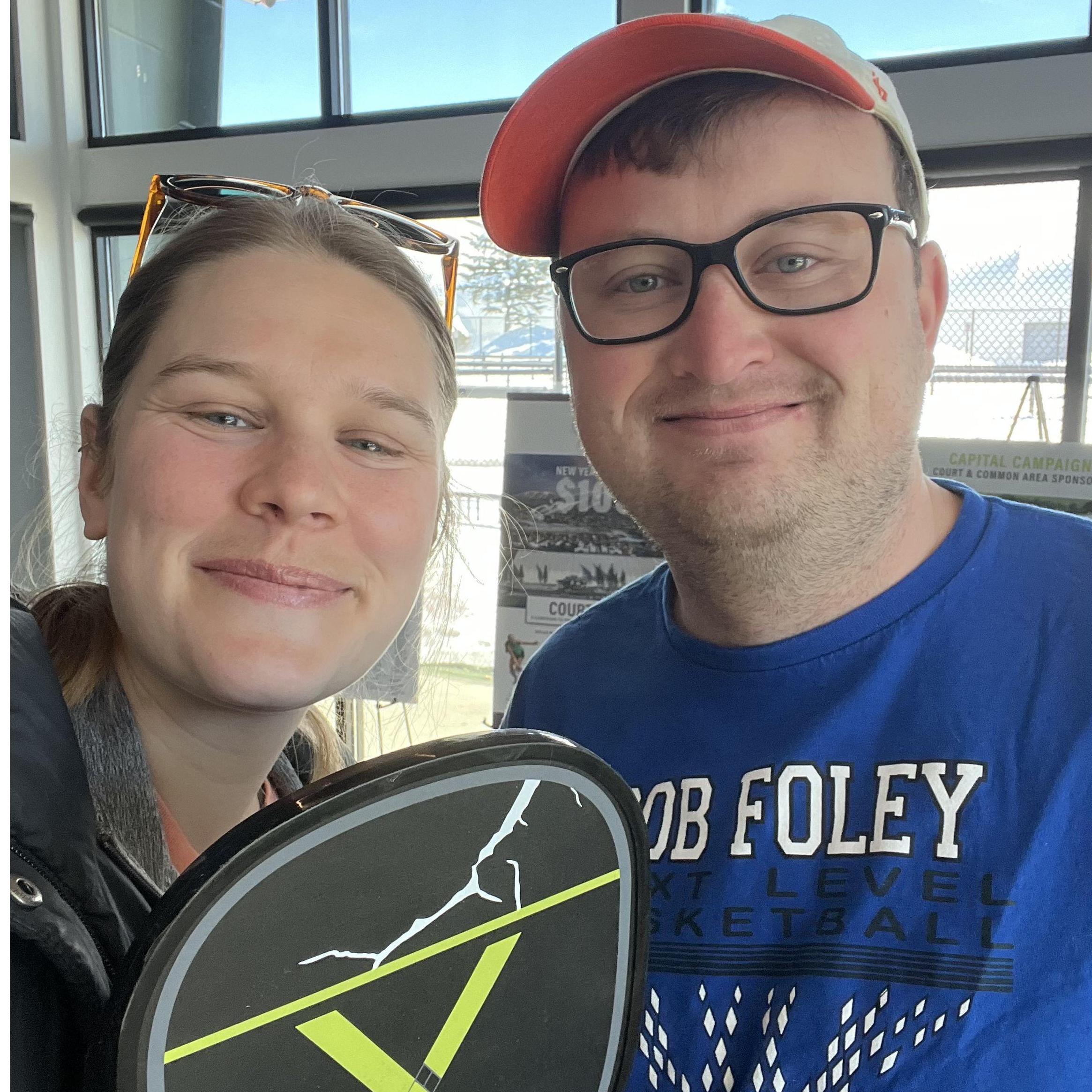 We played pickleball on our second date, so we always enjoy hitting the courts with friends! Winter 2025