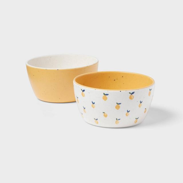 7oz 2pk Bamboo and Melamine Lemon Mini Bowls - Threshold™