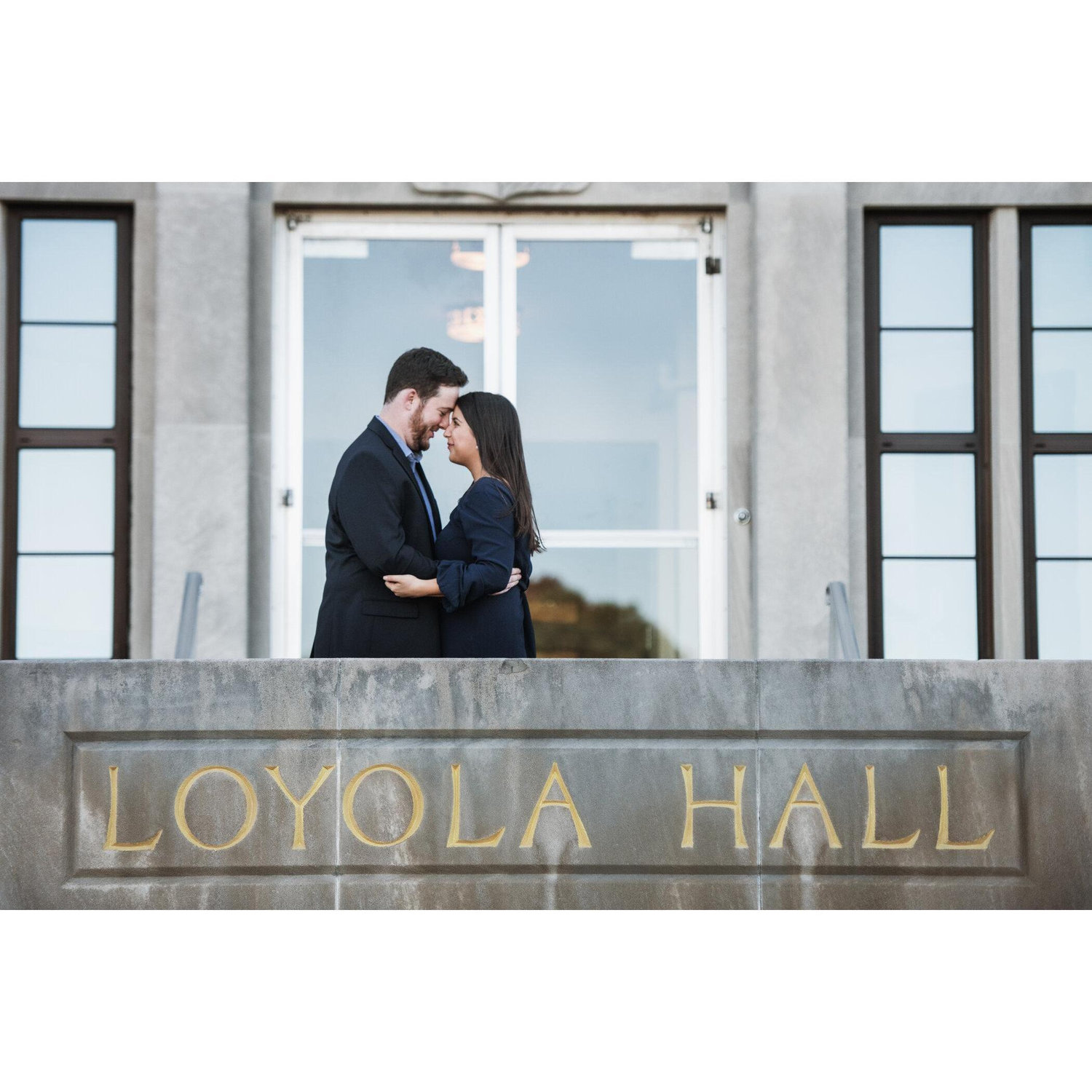Engagement shoot at Fairfield University