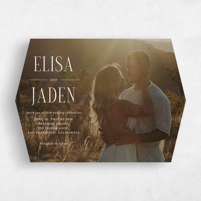 White Diamond Wedding Invitation - Cole Photo