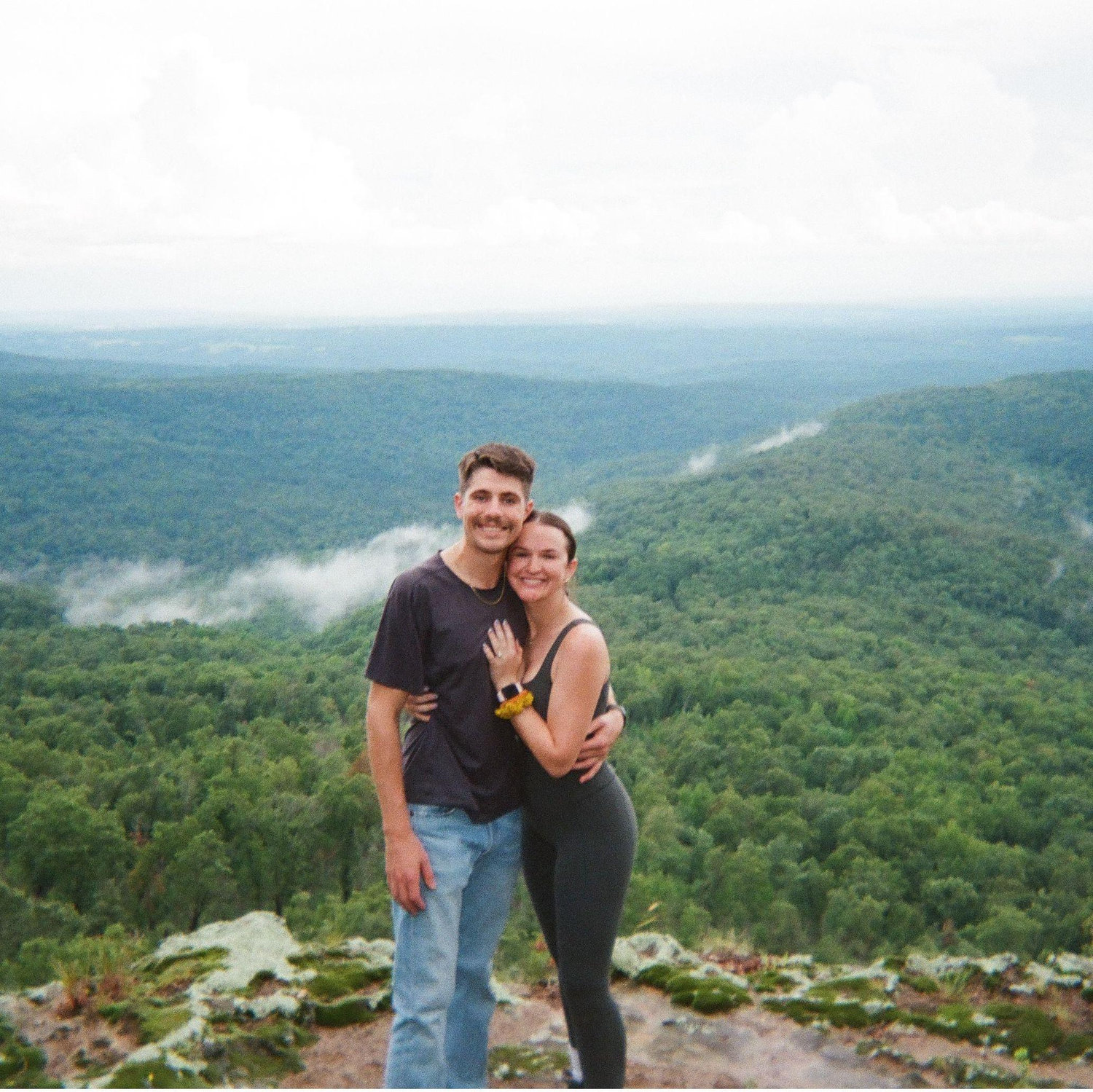 Hunter proposed on August 31st while we were hiking in Arkansas!