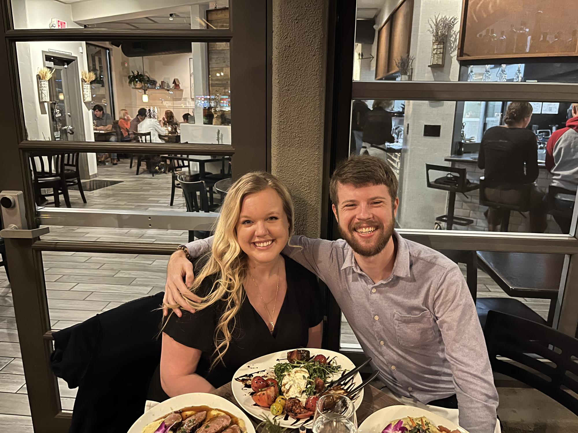 Our first fancy dinner together