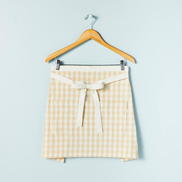 Gingham Woven Waist Apron Ivory/Cream - Hearth & Hand™ with Magnolia