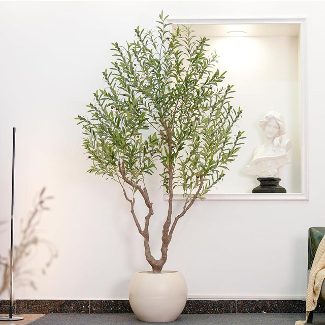 Olive Tree Artificial, 8FT Tall with planter