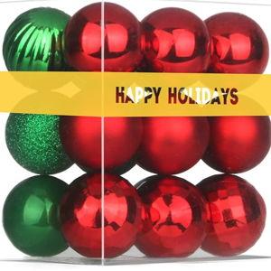 Red & Green 3.2" Large Christmas Balls - Christmas Tree Decoration Ornaments Shatterproof Hanging Balls for Birthday Halloween Holiday Wedding Decorations Set of 18pcs