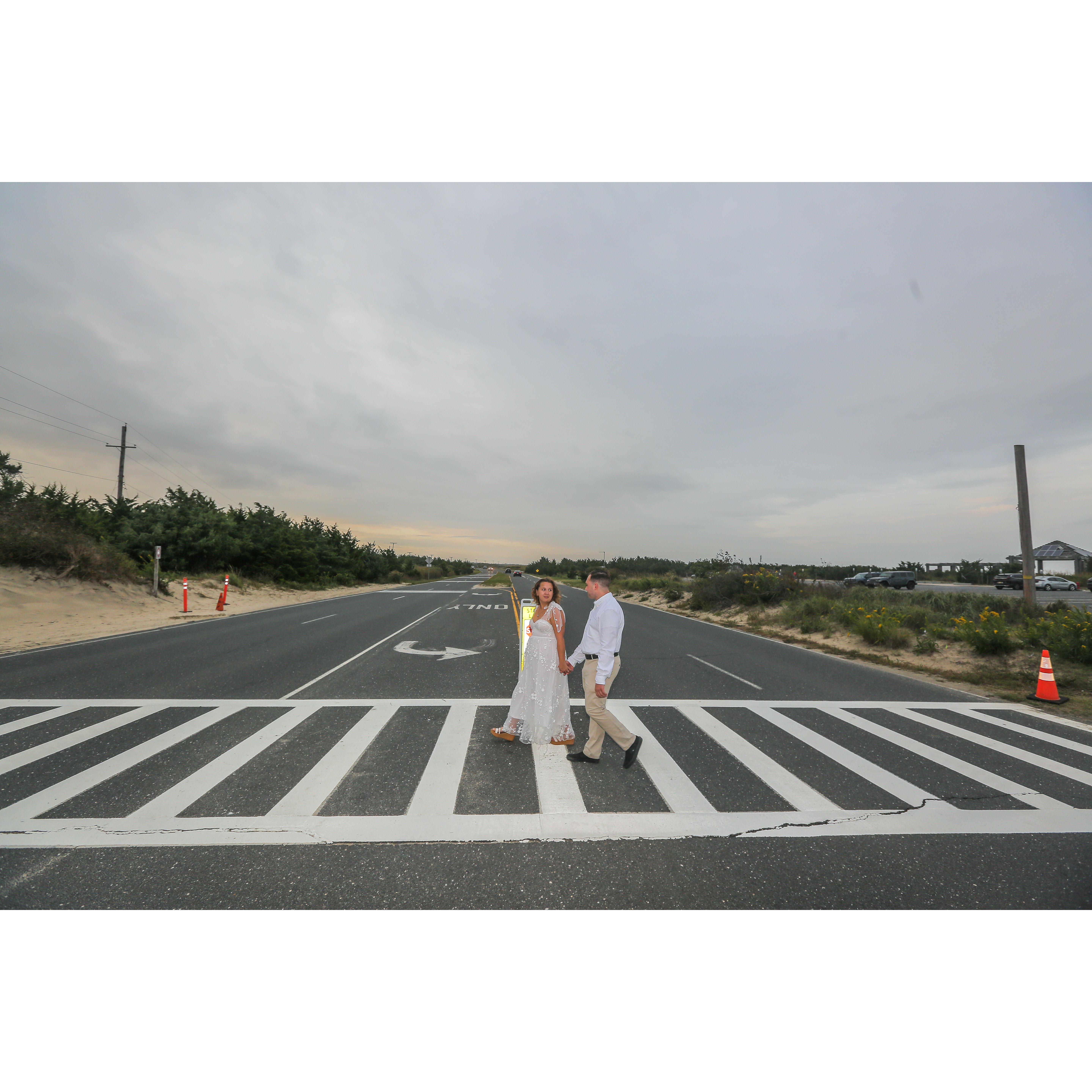 Engagement photos on Sandy Hook!