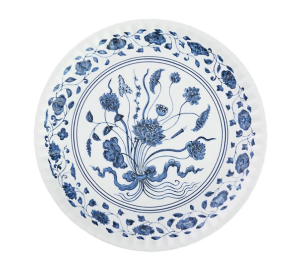 Botanical Melamine "Paper" Plates, Set of 4