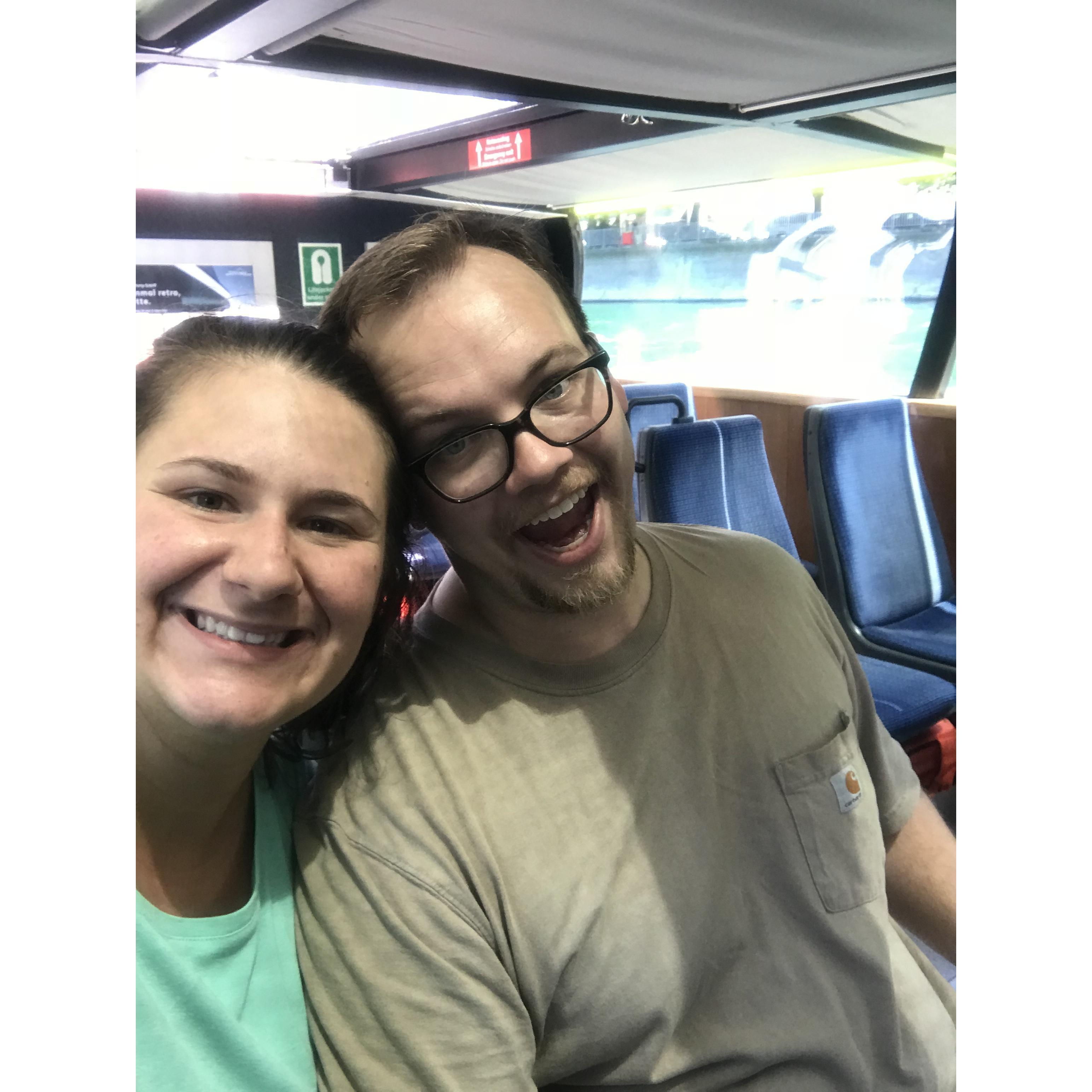 In the train in Zurich.