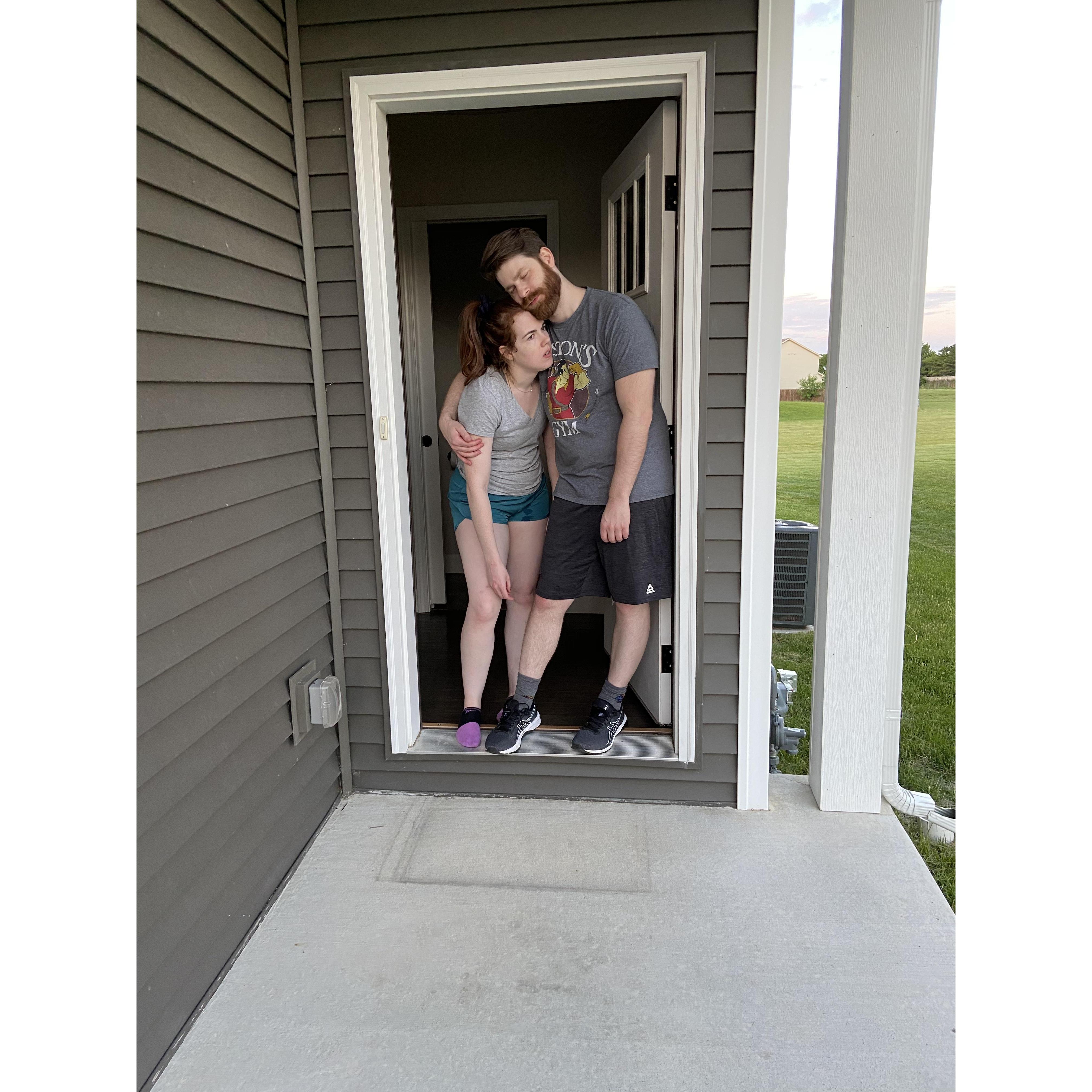 About 6 hours later at our new house, excitement replaced with exhaustion.