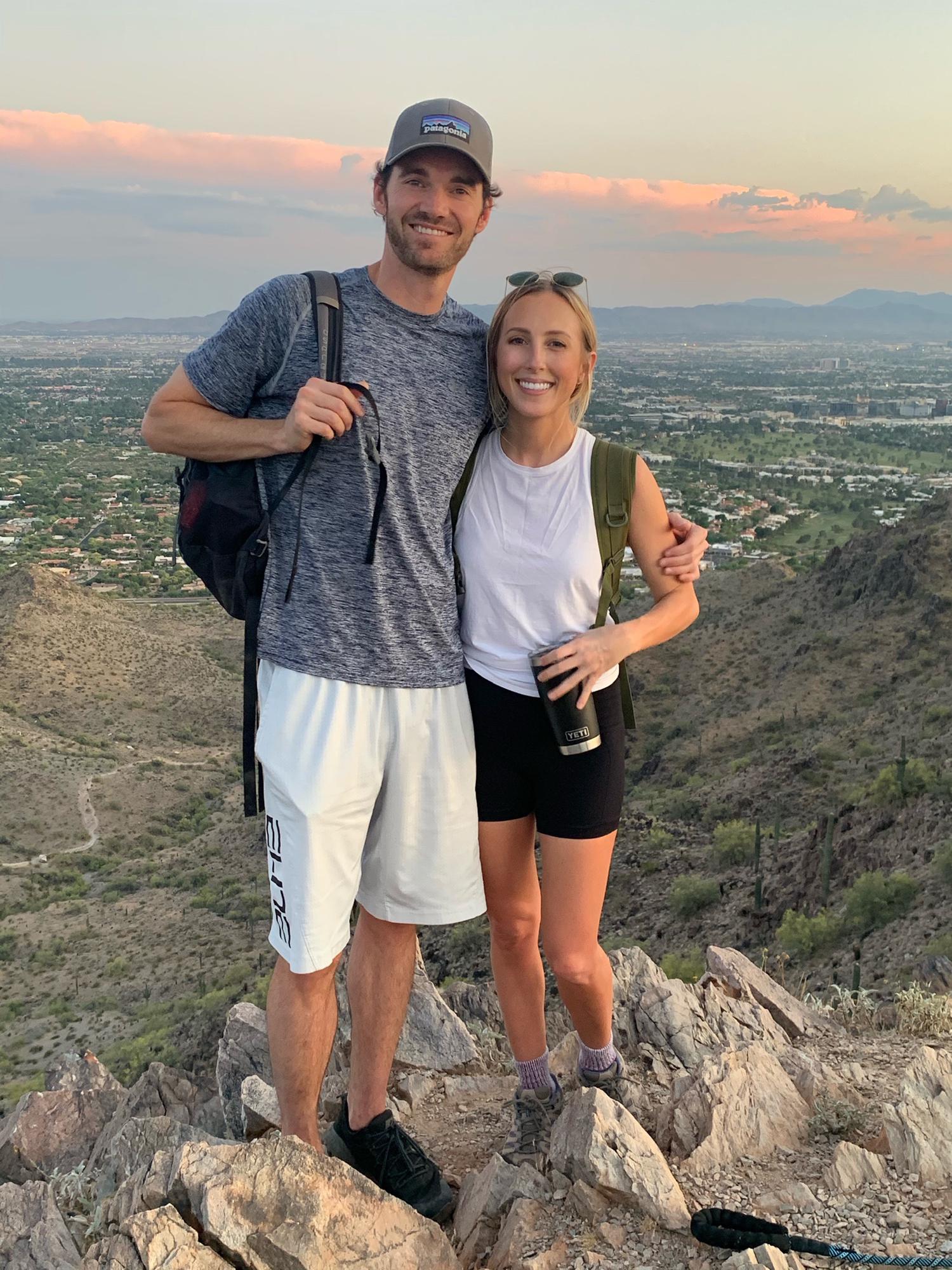 Phoenix sunset hike. One of the couple's favorite activities is hiking - can you tell?