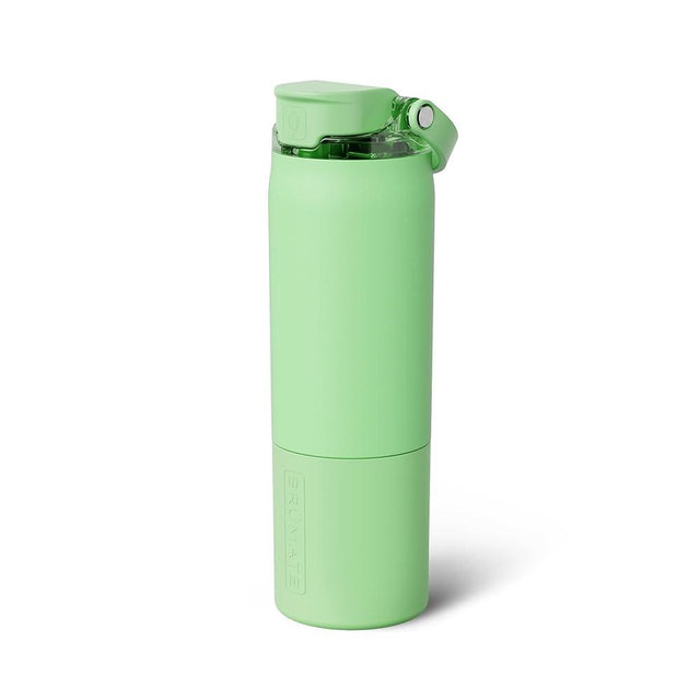 BrüMate Rise 25oz Water Bottle With 100% Leakproof Covered Silicone Straw | Insulated Stainless Steel Water Bottle With Removable Straw | Fast Flow | Soft Sip Silicone Spout | BPA-Free (Kiwi)