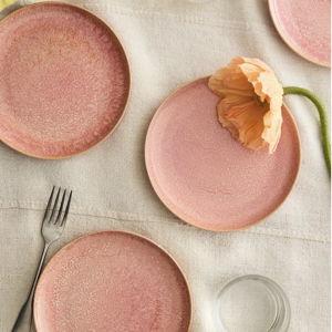 Reactive Glaze Stoneware Side Plates, Set of 4