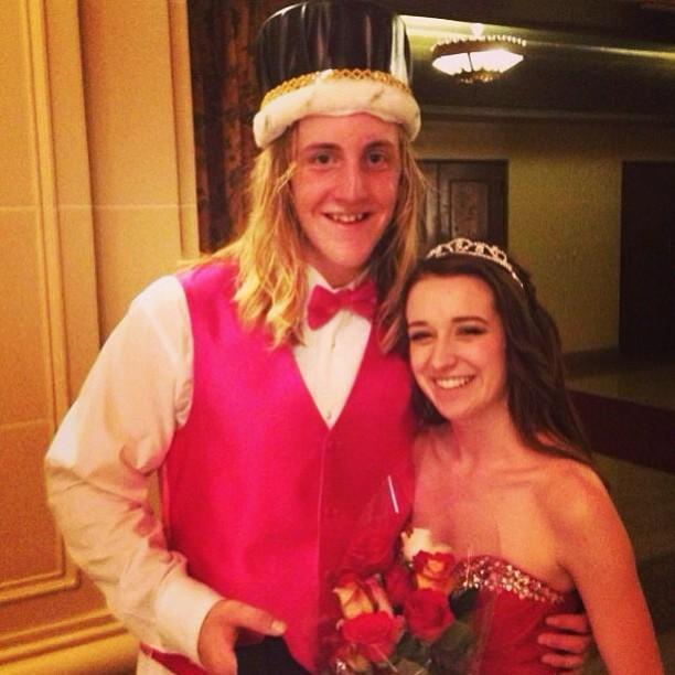 We won Prom King and Queen during our Senior Ball.