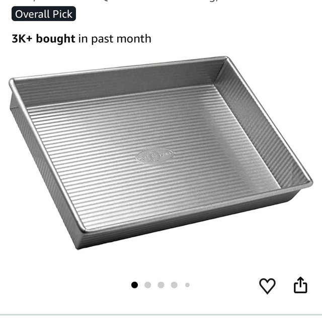 USA Pan Bakeware Rectangular Cake Baking Pan, 9 x 13 inch, Nonstick & Quick Release Coating, Aluminized Steel