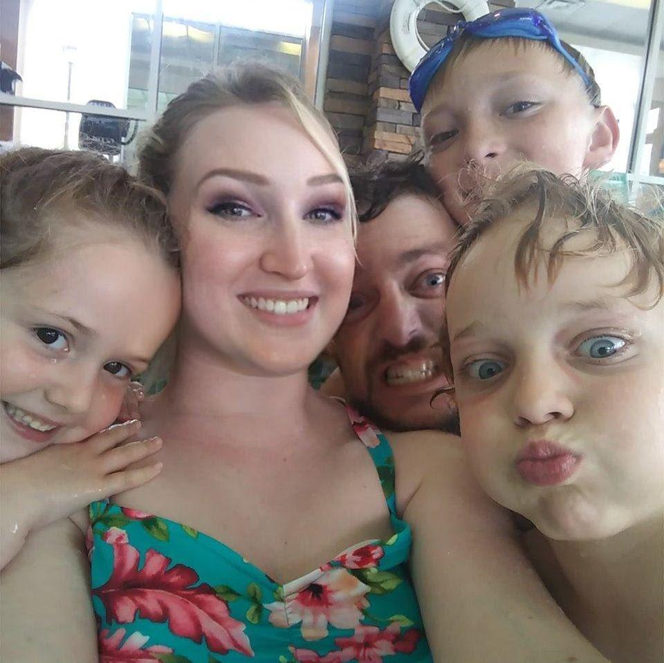 Pool day with the 3 littles