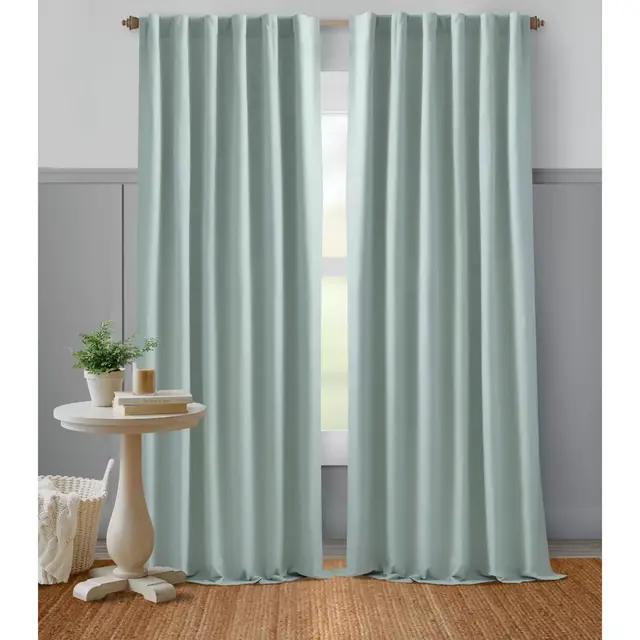 Bee & Willow™ Home Textured Weave 84-Inch Rod Pocket Curtain Panel in Sky Grey