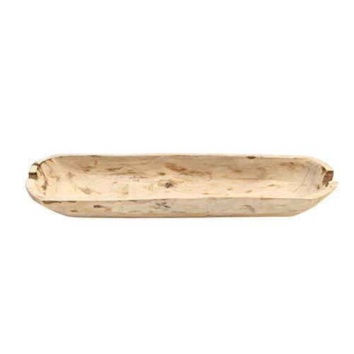 Creative Co-op Paulownia Wood Oval Bowl