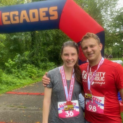 Running (struggling) our first half marathon