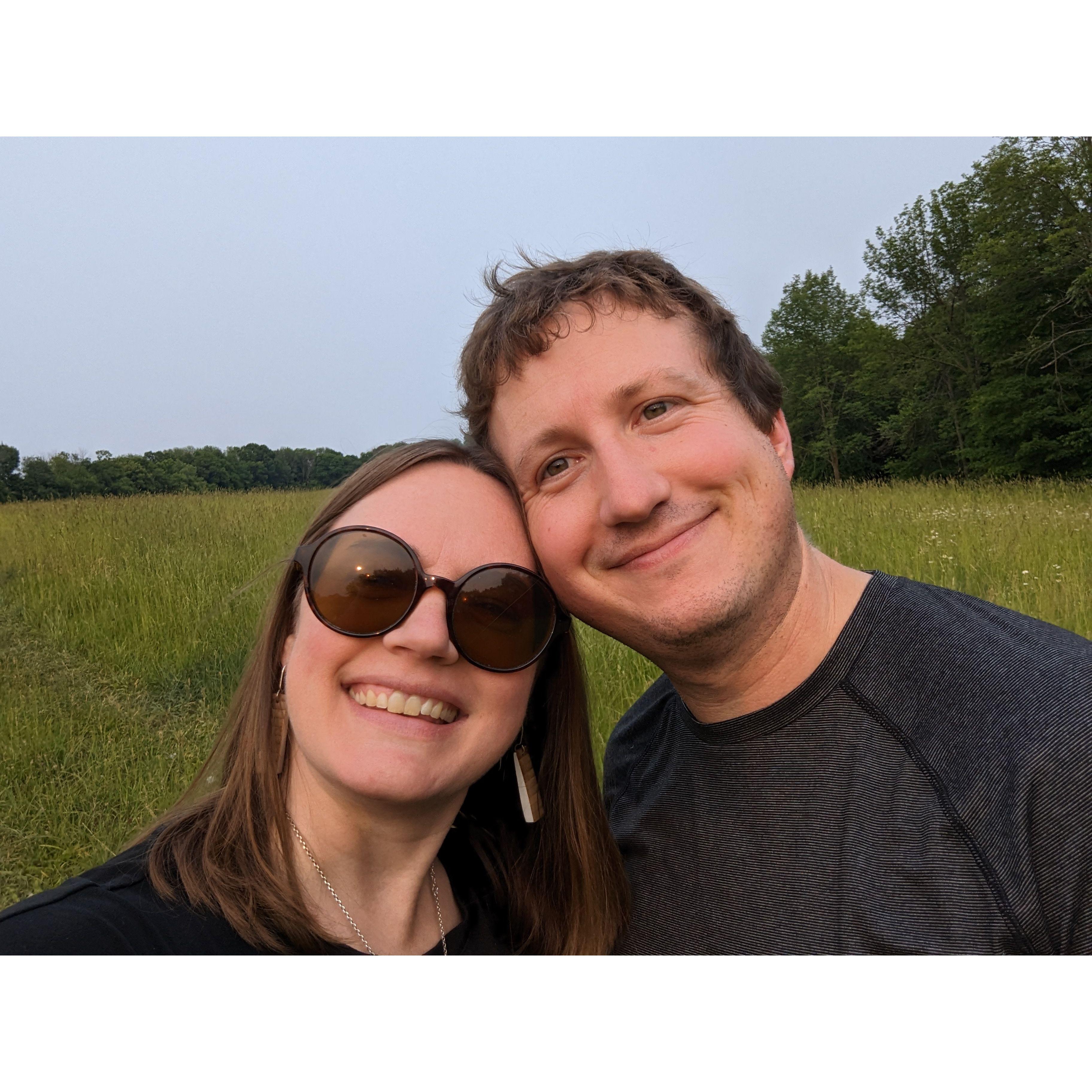 Us when we got engaged!