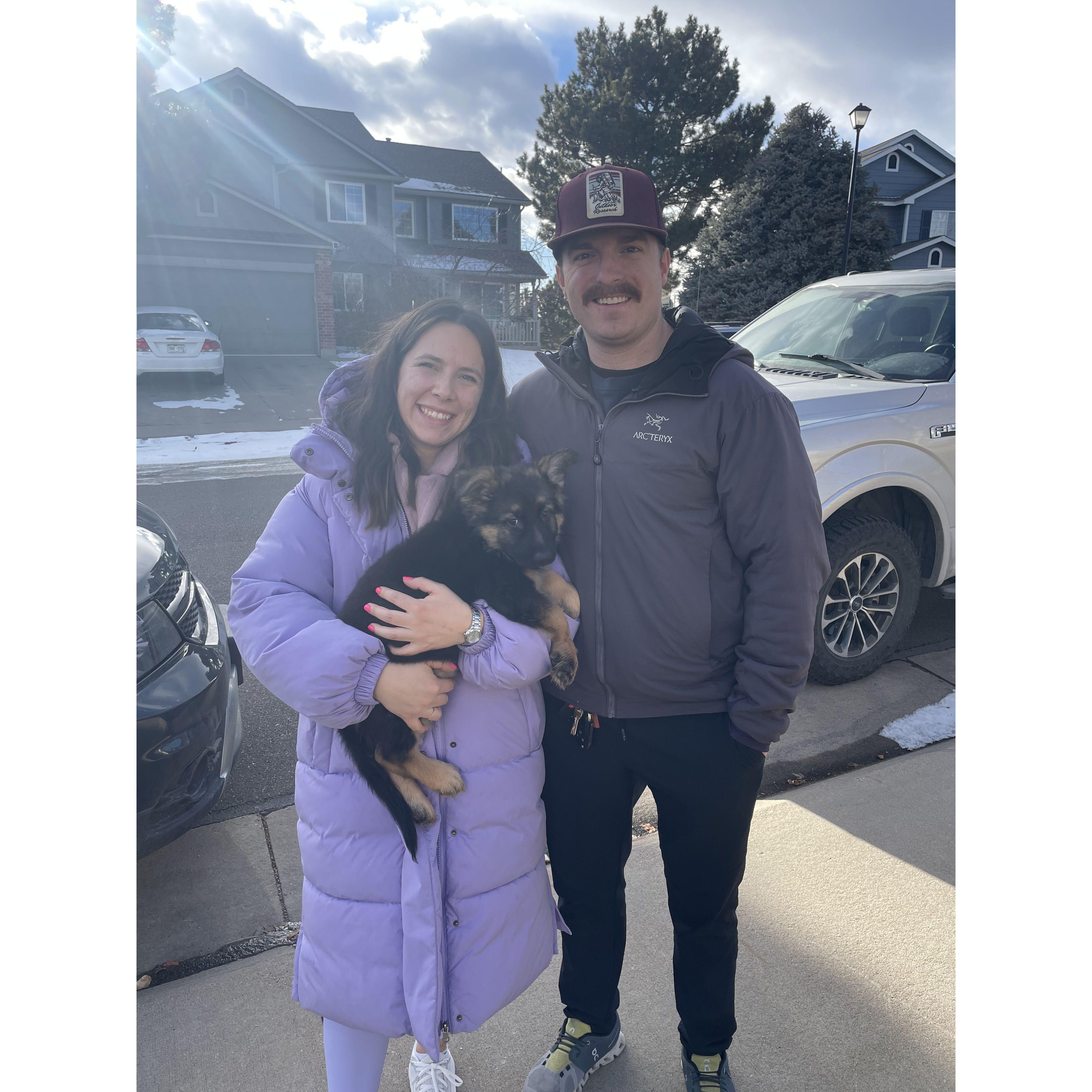 Picking up Carina's family puppy Raya!