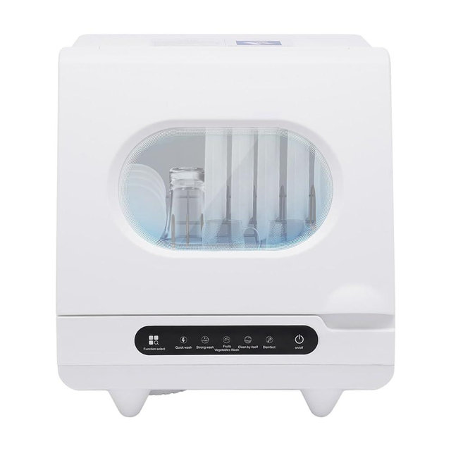 Countertop Dishwasher for 6 Sets, Mini Dishwasher with 5L Water Tank Fits Small Kitchens, Apartments, RVs, Multiple Functions, Mini Dishwasher, White