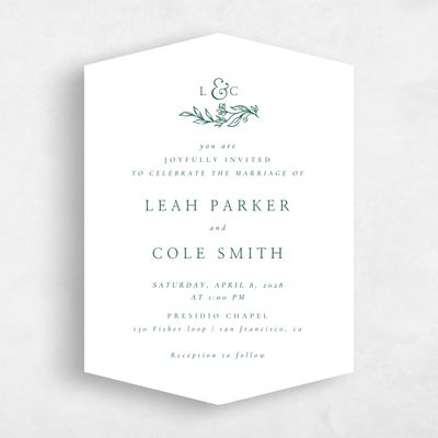 White Diamond Wedding Invitation - Fiora Classic