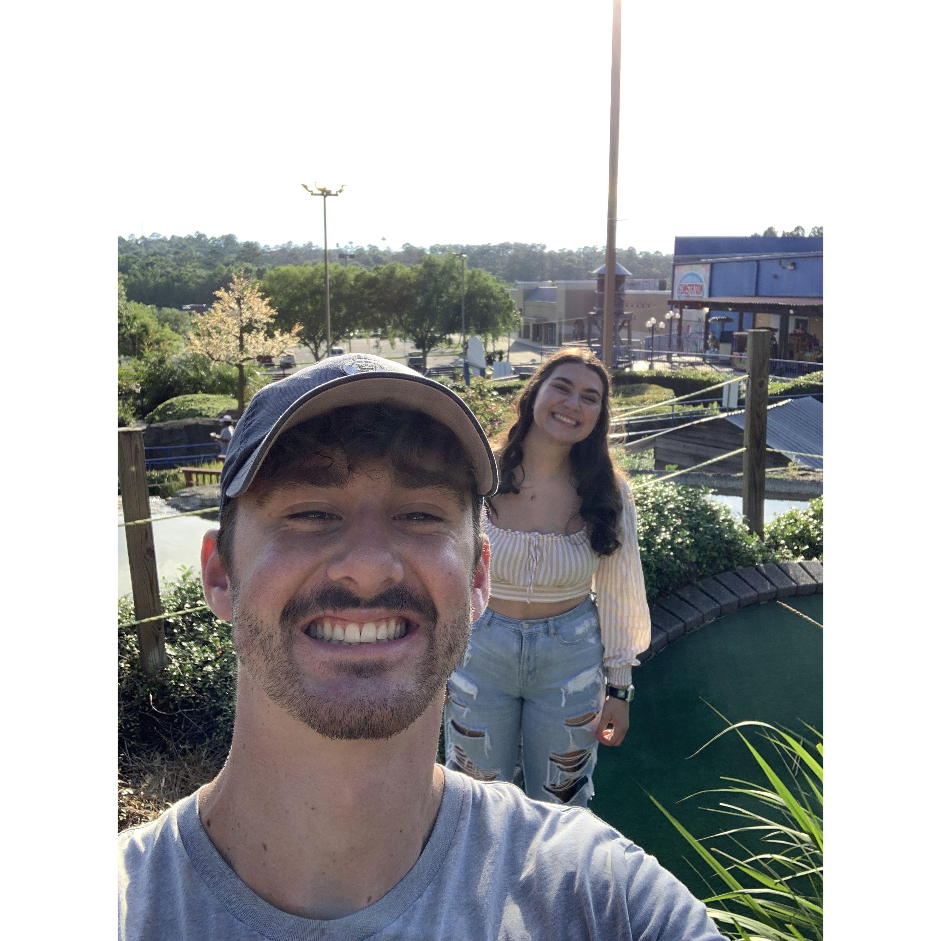 OUR FIRST DATE!! started it off by playing mini golf at funstation :) 05/29/2022