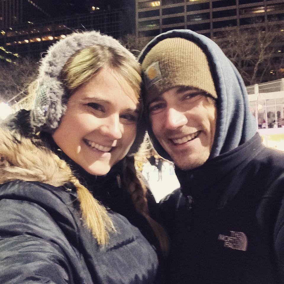 Our first Valentine's Day together (and first time ice skating together).
