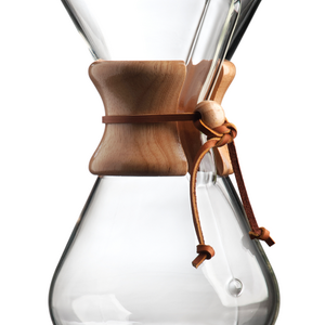 Eight Cup Classic CHEMEX® with original leather rawhide color