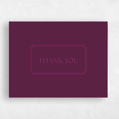 Plum, Purple Wedding Thank You - Constance Landscape