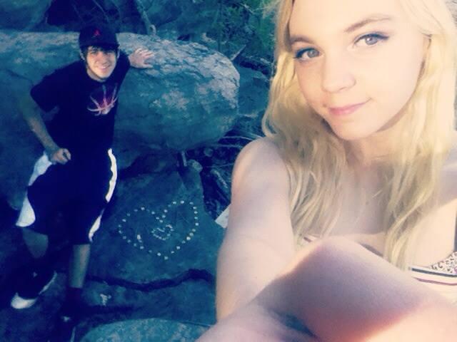 we climbed up a bunch of rocks and he made this adorable heart out of shells for me at the top