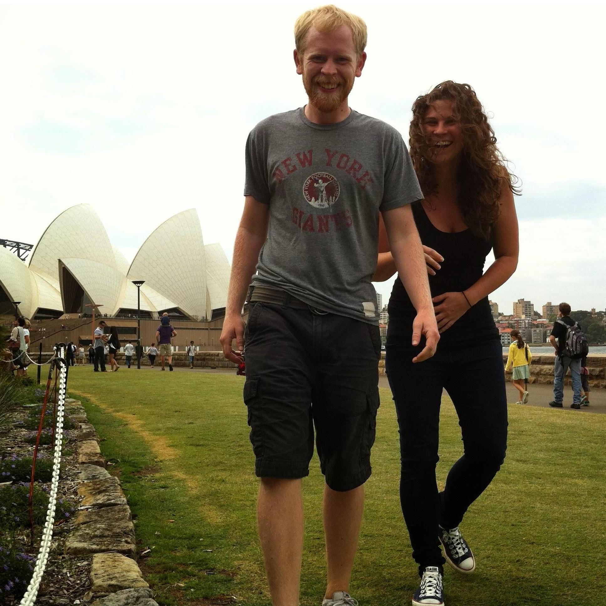 Goofing around at the Opera House