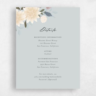 Blue Sage Mist Wedding Enclosure - Simeri