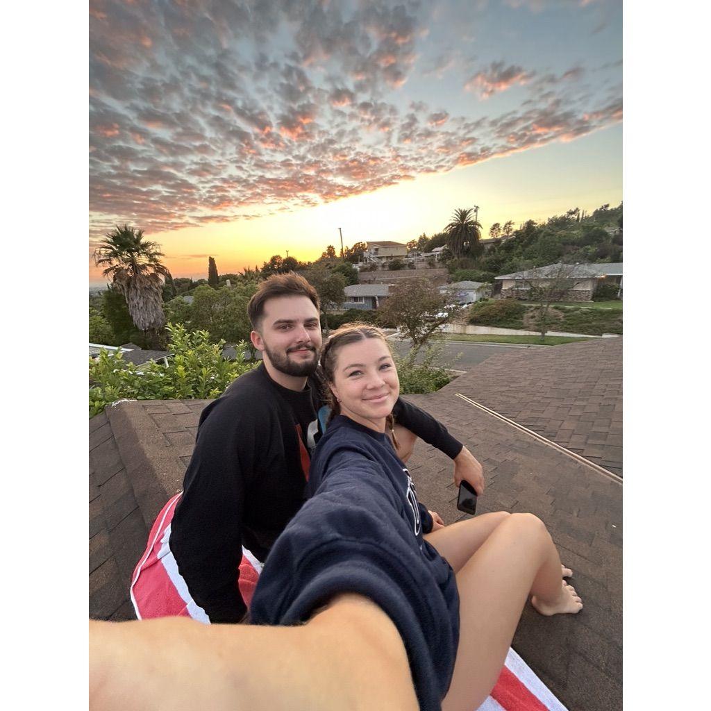 Many many sunsets on the roof