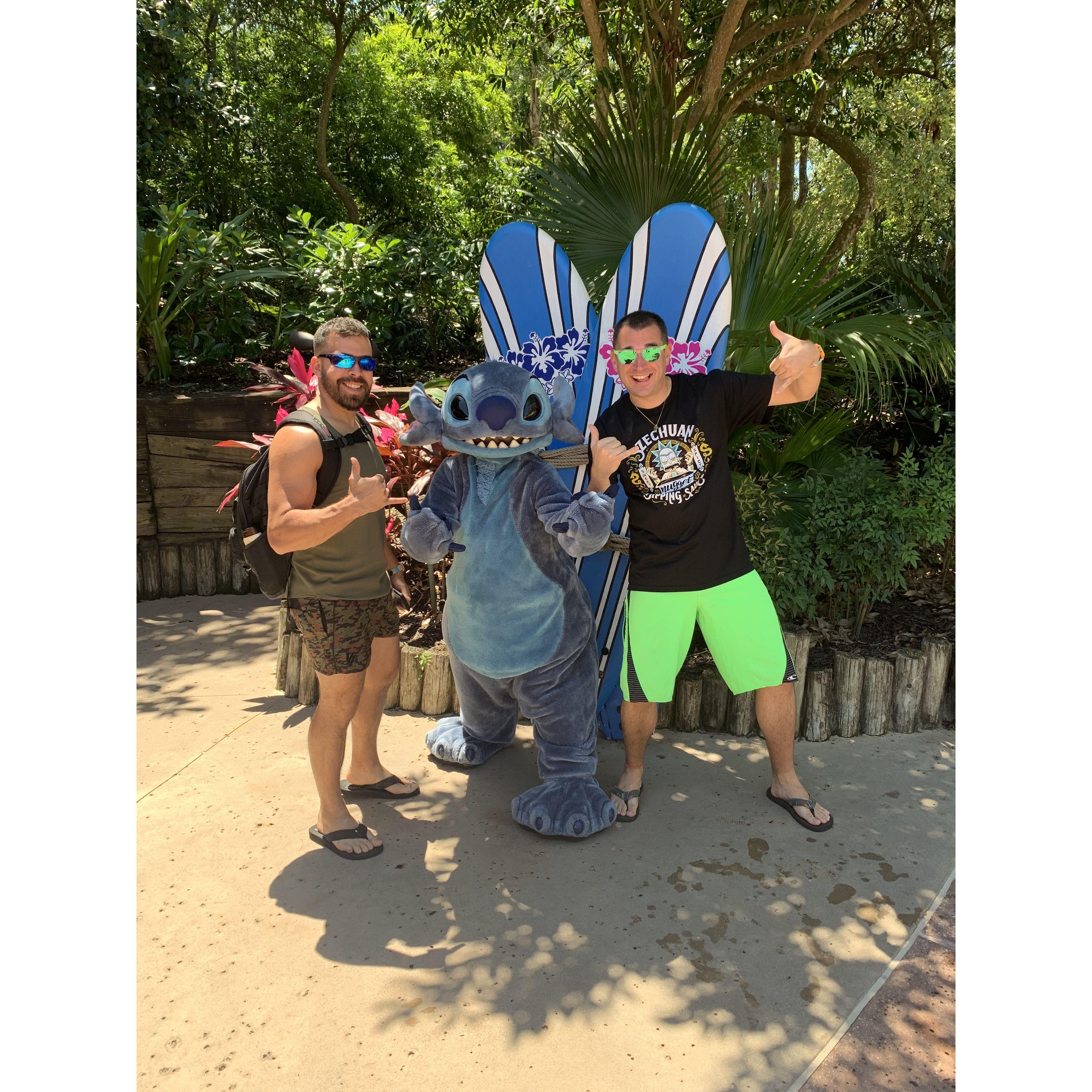 Back at Typhoon Lagoon meeting Stitch