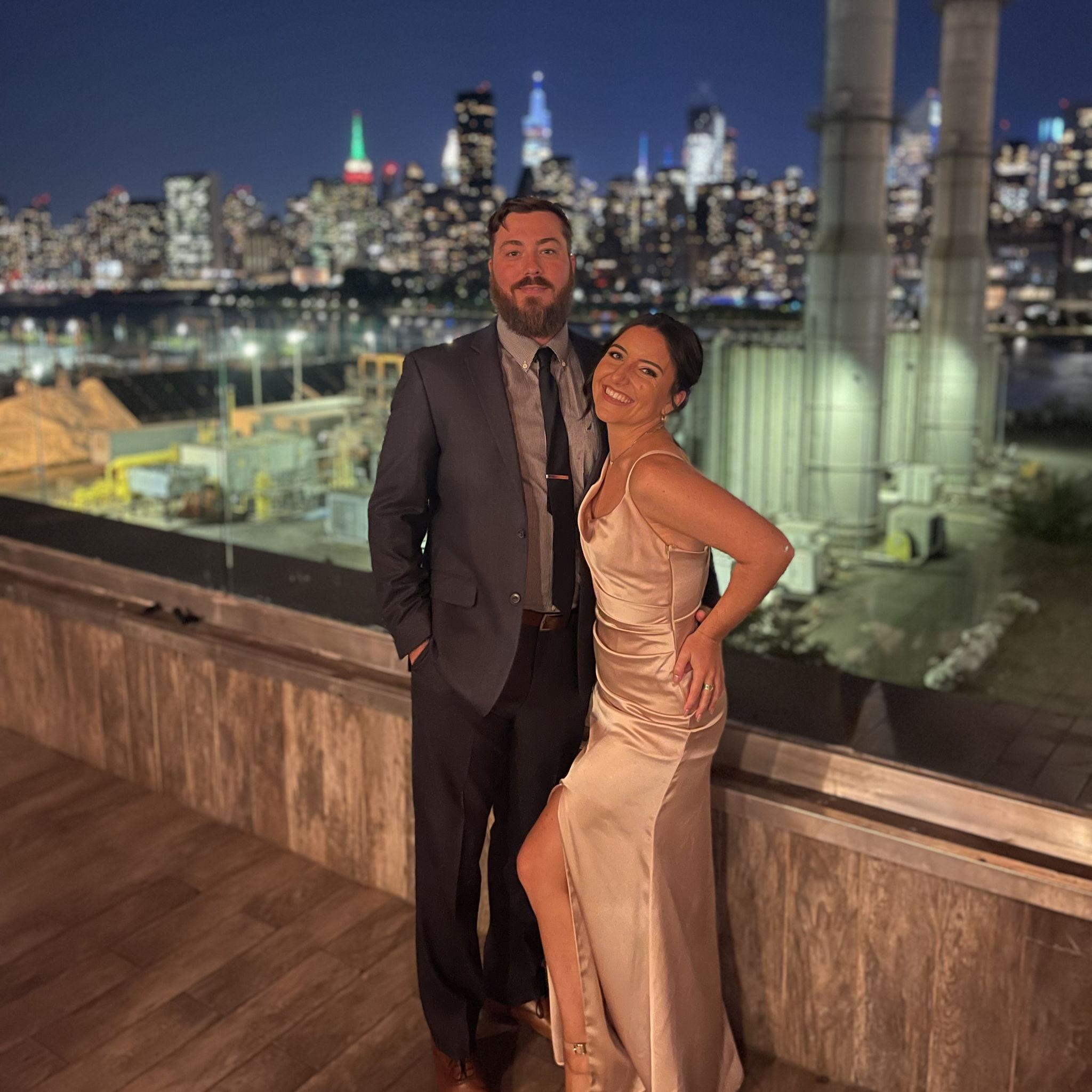 On top of the world and looking sexy as hell at Vanessa & Brandon's wedding.