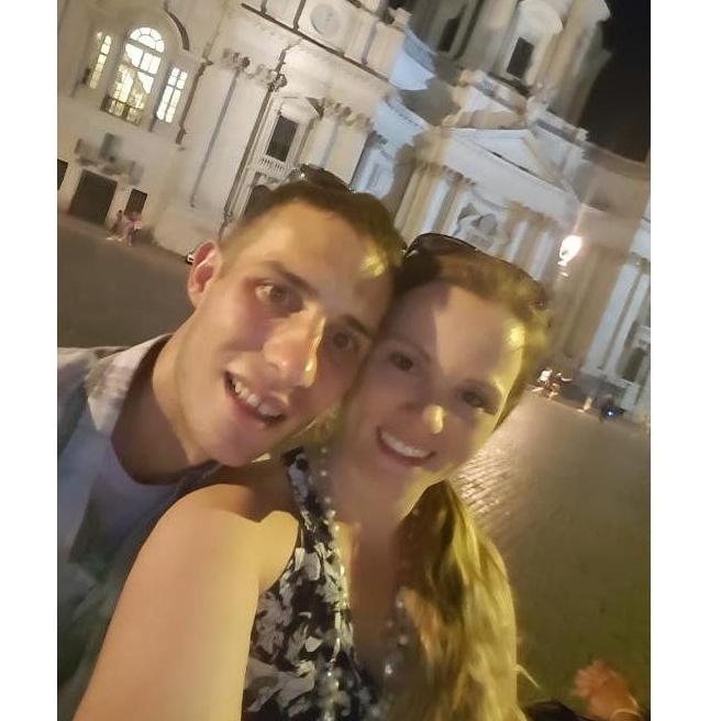 Taken right after Jeff gave me a promise ring on my birthday in Rome.