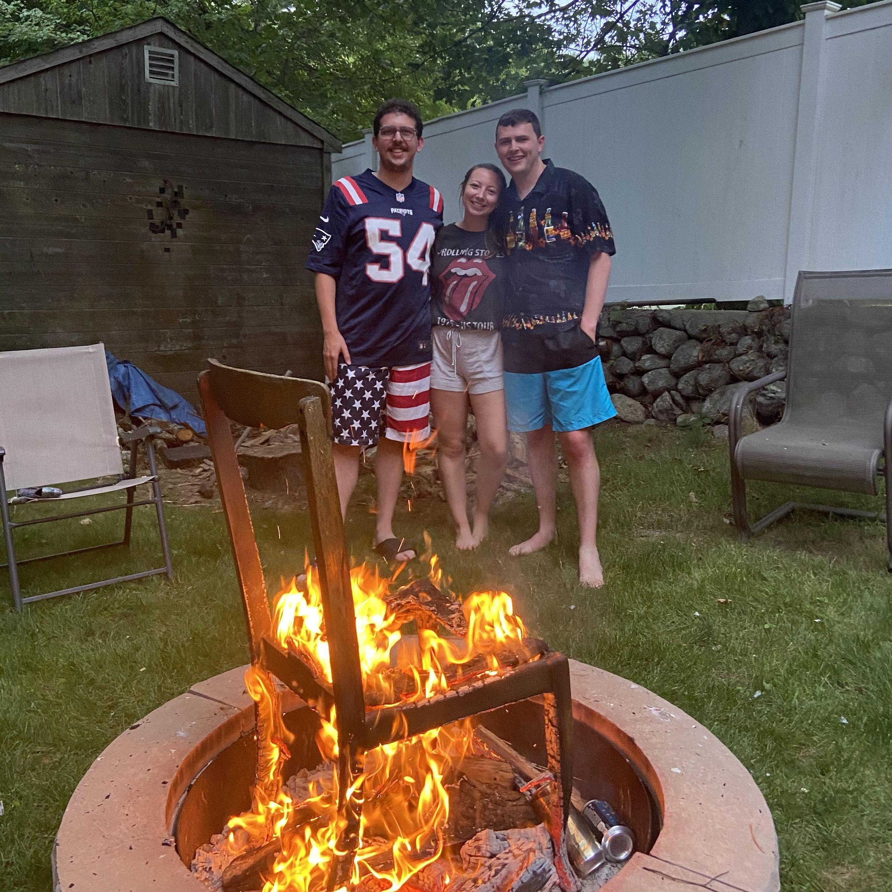 Birthday fire pit with Emil. Acushnet, MA