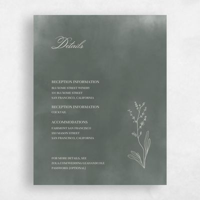 Green Floral Wedding Enclosure - Dubuque